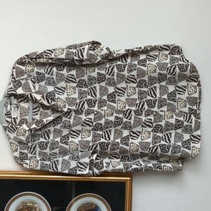 Vintage LE CAVIAR Short Sleeve Animal Gray Brown Tan Men's Shirt Size Large/G…
